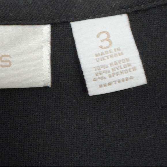 Chico’s Black Cropped Open Front Jacket Women’s 3 Large XL Blazer - Picture 4 of 6